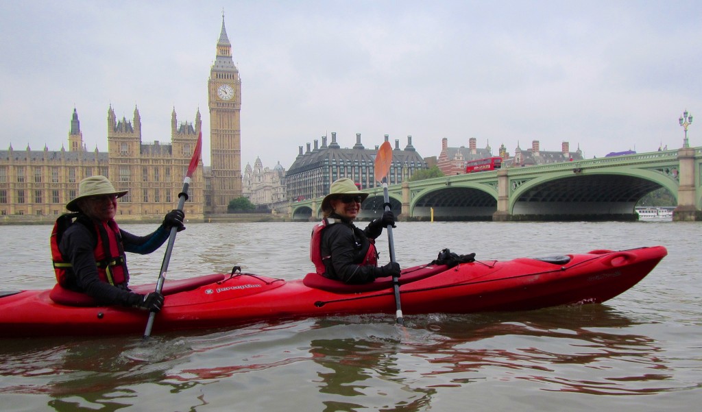 Bert & Margaret kayaking on the Thames Sept 2014