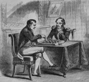 Napoleon Bonaparte Playing Chess on St Helena
