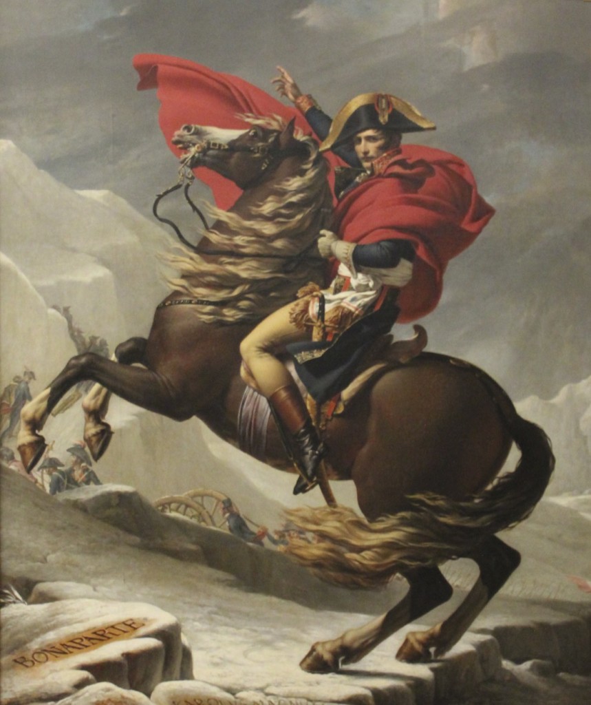 Napoleon Crossing the Alps by Jacques Louis David, Charlottenburg Palace, Berlin, Photo by Margaret Rodenberg