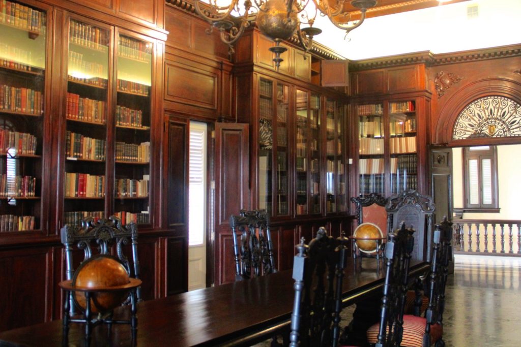 Library at the Museo Napoleónico in Havana, Cuba, photo by Margaret Rodenberg, 10-2017 Finding Napoleon in Cuba