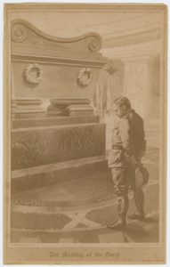 Theodore Roosevelt at Napoleon's tomb. Henry Cabot Lodge Jr. photographs, ca. 1860-1985. Photo Coll. 184.158 Theodore Roosevelt Digital Library. Dickinson State University. 