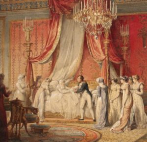 Napoleon Presenting the New-Born King of Rome to Marie Louise in her Bedchamber at the Tuileries by Jean-Baptiste Isabey, 1811, photo by Margaret Rodenberg