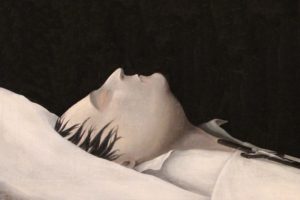 Napoleon Bonaparte on deathbed, by Denzil Ibbetson from his sketches made at Longwood House, St Helena, May 6, 1821, on loan from Conte Walewski to Montreal Museum of Fine Arts